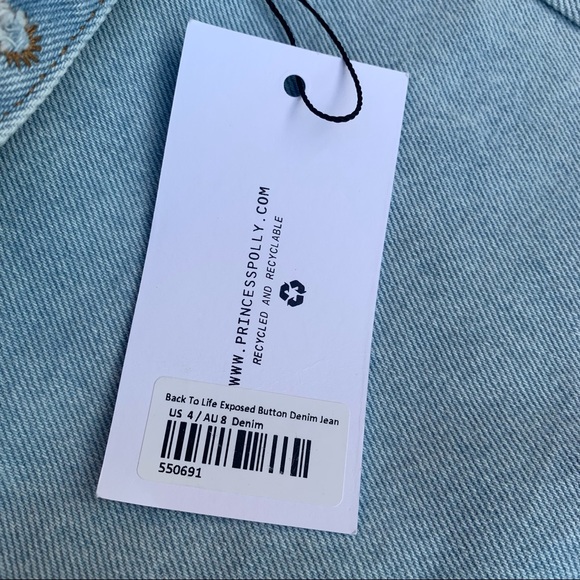 Princess Polly Back To Life High Waisted Jeans size 4 - Picture 8 of 8
